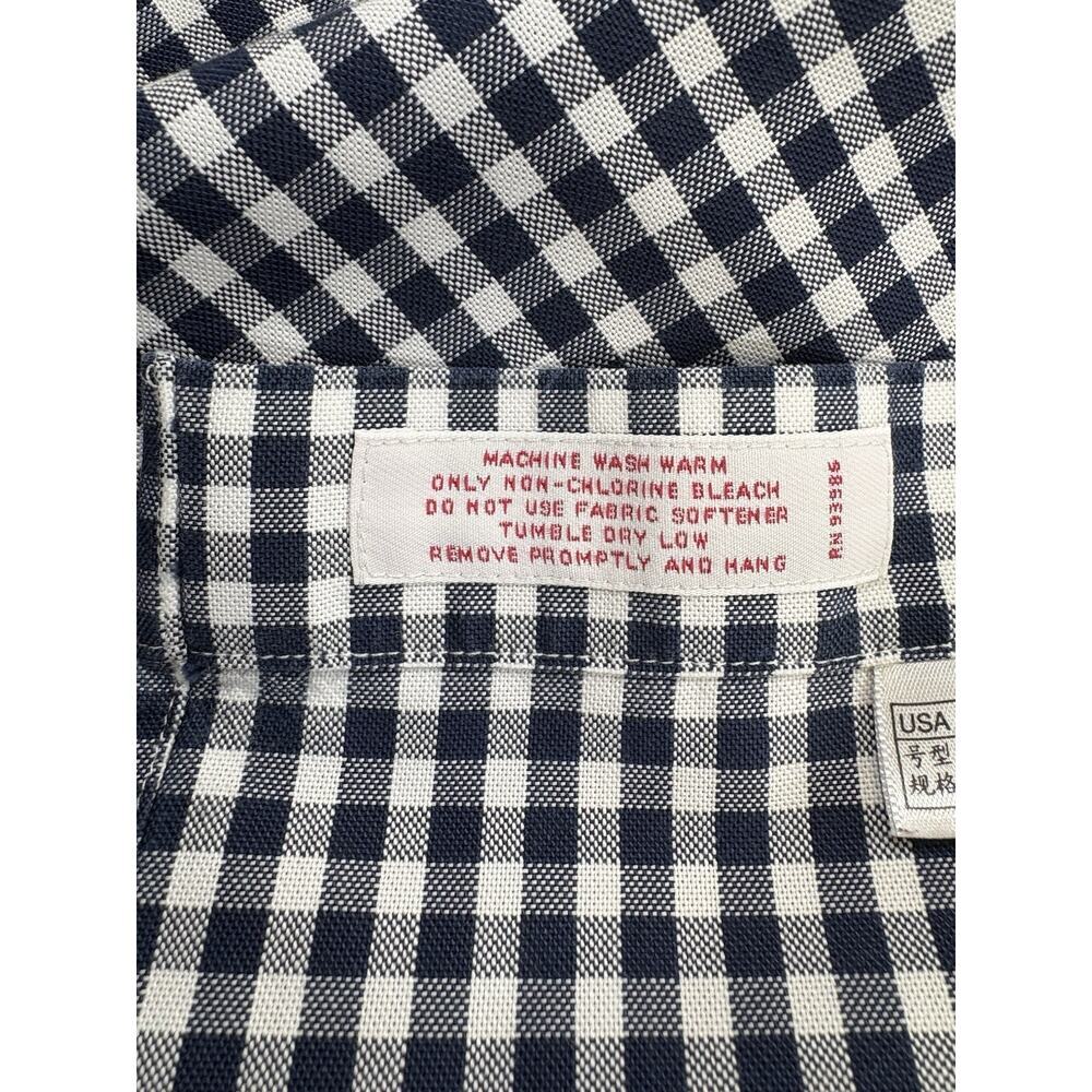 Brooks Brothers Men’s Large Shirt Non-Iron Gingham Supima Cotton Contrast Cuff - Picture 7 of 9